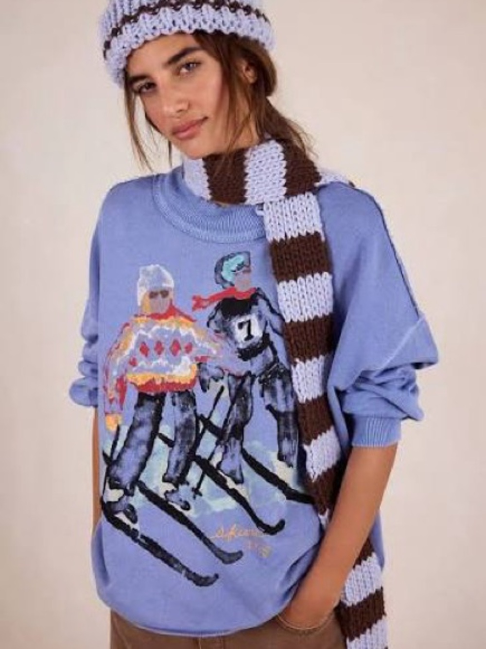 We The Free Palm Springs Turtleneck Graphic Pullover
